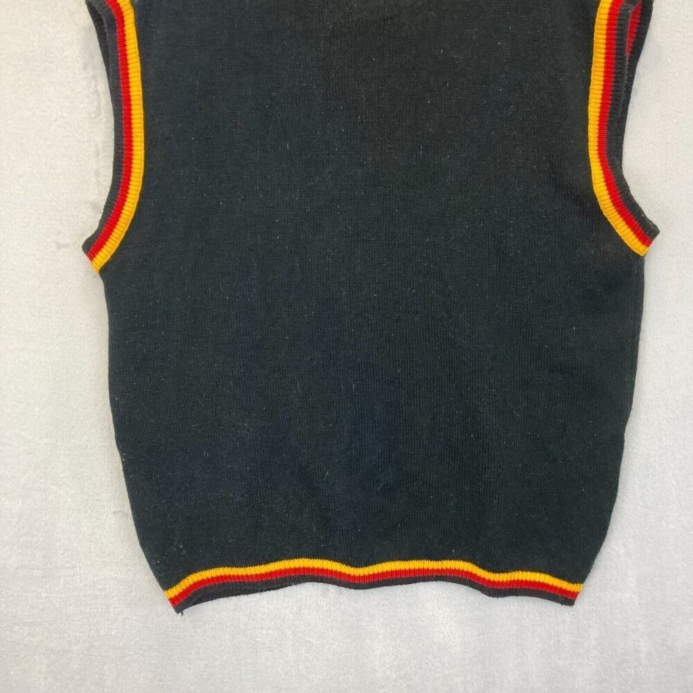 Delf USA‎ Vintage Knit Sweater Vest Mens XL Black Red Hip Hop Retro 90s Y2K - Picture 13 of 13